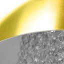 Ver imagem 3 de Lustre Pendente Meia Lua 40cm Dourado Com Cristais Acrilicos