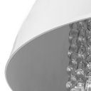Ver imagem 3 de Lustre Pendente Meia Lua 40cm Branco Com Cristais Acrilicos