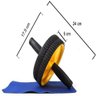 RODA ABDOMINAL KIT ROLINHO EXERCICIO ACADEMIA FITNESS EM CASA COM MINI TAPETE - 7