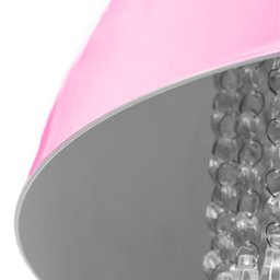 Kit 2 Pendente Meia Lua 40cm Rosa Bebe com Cristal Acrilico - 4