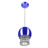 Kit 2 Pendente Bola Pequena 15cm Azul Met. Cristal Acrilico - 2