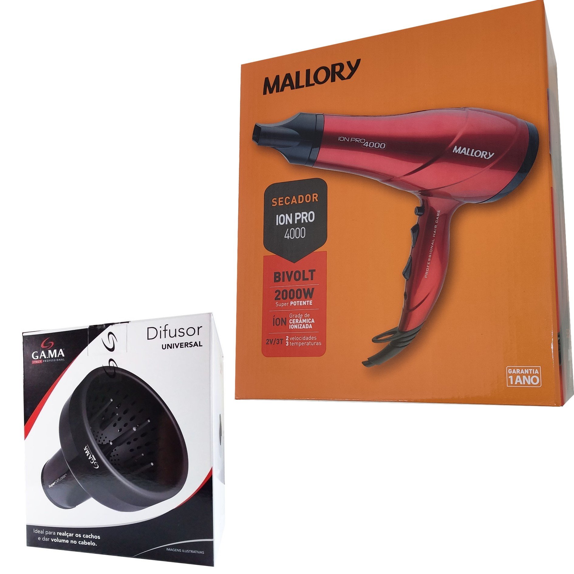 Difusor Secador Mallory Travel Secadores Cabelo