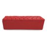 Calçadeira Baú Solteiro 90cm Nicole Capitonê Suede Vermelho - Sheep Estofados - Vermelho - 3