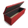 Calçadeira Baú Solteiro 90cm Nicole Capitonê Suede Vermelho - Sheep Estofados - Vermelho - 2