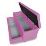 Calçadeira Baú com Sapateira King 193cm Paris Veludo Pink - Sheep Estofados - Rosa - 4