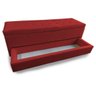 Calçadeira Baú com Sapateira Solteiro 90cm Paris Suede Vermelho - Sheep Estofados - Vermelho - 2