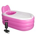 Ver imagem 1 de Banheira Inflável Portátil com Encosto 150l Vg Plus Rosa