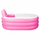 Ver imagem 3 de Banheira Inflável Portátil com Encosto 150l Vg Plus Rosa