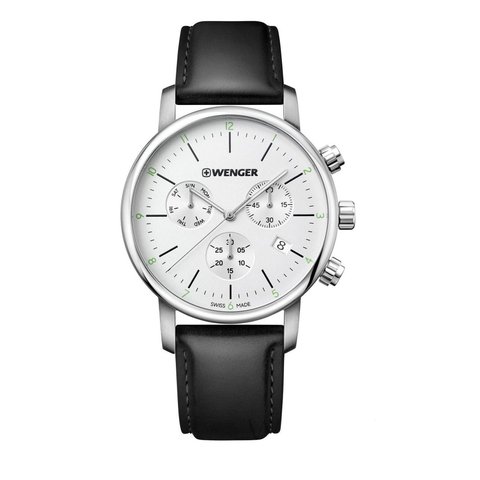 Relógio Social Masculino Suíço Wenger Urban Classic Chrono 01.1743.118