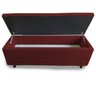 Calçadeira Baú com Sapateira Casal 140cm Paris Suede Bordô - Sheep Estofados - Vermelho Escuro - 3