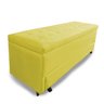 Calçadeira Baú com Sapateira Casal 140cm Paris Suede Amarelo - Sheep Estofados - Amarelo - 1