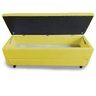 Calçadeira Baú com Sapateira Casal 140cm Paris Suede Amarelo - Sheep Estofados - Amarelo - 3