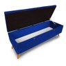 Calçadeira Baú Casal 140cm Caribe Pés Palito Suede Azul - Sheep Estofados - Azul - 2