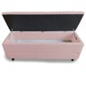 Calçadeira Baú com Sapateira Queen 160cm Paris Suede Rosê - Sheep Estofados - Rosa - 3