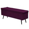 Calçadeira Baú Casal Conforto Suede Aveludado Roxo - Sheep Estofados - Púrpura - 1