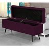 Calçadeira Baú Casal Conforto Suede Aveludado Roxo - Sheep Estofados - Púrpura - 3