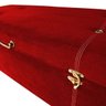 Calçadeira Baú Queen 160cm Caribe Pés Palito Suede Vermelho - Sheep Estofados - Vermelho - 3