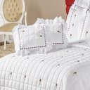 Ver imagem 3 de Kit Enxoval Queen Bordado 200 Fios Felicitá Branco Vilela Enxovais 9 Peças