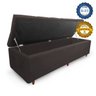 Calçadeira Baú Solteiro 90cm Veneza Suede Marrom - Sheep Estofados - Marrom - 2