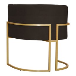 Kit 2 Poltronas Decorativa Sala de Estar Luana Base Gold Suede - 7