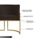 Ver imagem 3 de Kit 2 Poltronas Decorativa Sala de Estar Luana Base Gold Suede