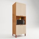 Ver imagem 2 de Paneleiro de Cozinha Maria 100% MDF Móveis Home com 04 Portas