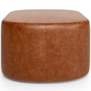 Ver imagem 3 de Puff Decorativo Orgânico para Living Quarto 70cm Doha W01 Couríssimo Camel - Lyam Decor