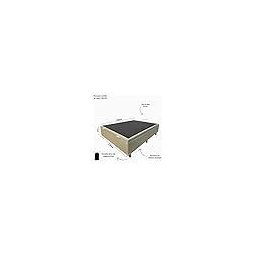 Cama Box Bau Casal Premium Blindada Super Reforçada Corino - Box Baú Bege - Corino - 8
