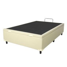 Cama Box Bau Casal Premium Blindada Super Reforçada Corino - Box Baú Bege - Corino - 5