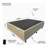 Cama Box Bau Casal Premium Blindada Super Reforçada Corino - Box Baú Bege - Corino - 7