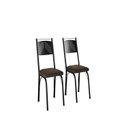 Ver imagem 2 de Kit 2 Cadeiras para Sala de Jantar Leda Preto/Imbuia