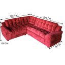 Ver imagem 3 de Sofá Madrid Premium Suede 2,45m/2,00m Vermelho