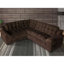 Ver imagem 1 de Sofá Madrid Premium Suede 2,45m/2,00m Café
