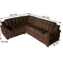 Ver imagem 2 de Sofá Madrid Premium Suede 2,45m/2,00m Café