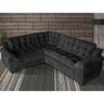 Sofá Madrid Premium Suede 2,45M/2,00M Preto - 1