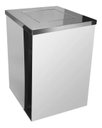 Ver imagem 1 de Q2430-A - LIXEIRA DE ACO INOX QUADRADA 24 X 30 - 15 LITROS C/ ARO