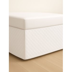 Saia para Cama Box Matelada com Elástico Casal Branco 1 Peça