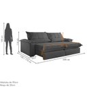 Ver imagem 5 de Sofá Retrátil e Reclinável 200m Genova - Movenzo Estofados