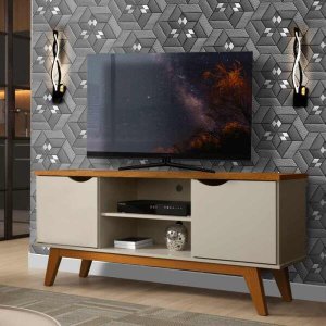 Rack para Sala Off White Cumaru Prism Patrimar