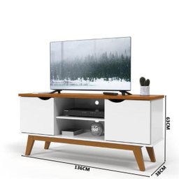 Rack para Sala Branco Acetinado Cumaru Prism Patrimar - 3