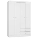 Ver imagem 2 de Guarda-Roupa 4 Portas Infantil Louise 190cm Branco Ajl-Móveis