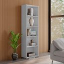 Ver imagem 3 de Estante Livreiro 4 Prateleiras 184cm Luiza Branco-AJL Móveis