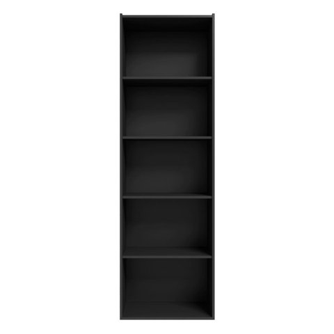 Estante Livreiro 4 Prateleiras 184cm Luiza Preto AJL Móveis