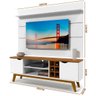 Painel com Rack para TV até 60 Polegadas Branco Acetinado Cumaru Prism - 4