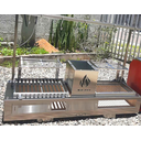 Ver imagem 3 de Churrasqueira Hotbox Parrilla Dupla Grelha Argentina + Uruguaia - Bancada + Kit Tendal