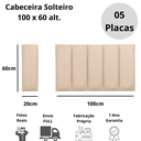 Ver imagem 5 de Cabeceira Solteiro Veludo Marfim Placa Modulada Estofada Ripada Adesiva