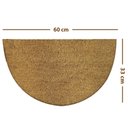 Ver imagem 6 de 2 Tapete Capacho Fibra Coco Antiderrapante 33x60 Meia Lua L3