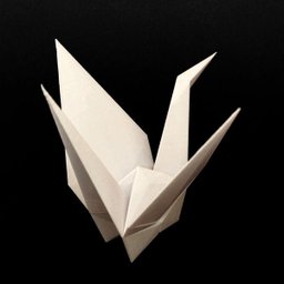 Estatueta Pássaro Tsuru P - 10 Cm Altura - Toque 3d: Branco - 3