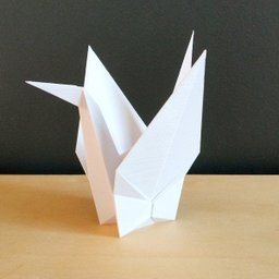 Estatueta Pássaro Tsuru P - 10 Cm Altura - Toque 3d: Branco - 1