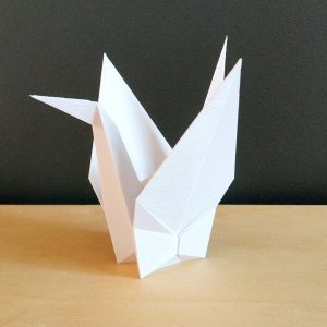 Estatueta Pássaro Tsuru P - 10 Cm Altura - Toque 3d: Branco